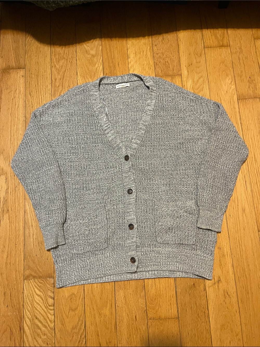 Aeropostale Gray Button-Front V-Neck Cardigan